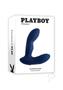 Playboy Pleasure Pleaser Rechargeable Silicone Vibrating Warming Prostate Massager With Remote Control - Blue